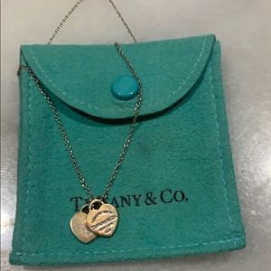 Tiffany & Co Double Heart Tag Necklace